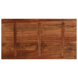 Dessus de table 120x50x2,5cm rectangulaire bois massif récupéré 