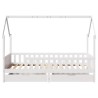Cadre de lit enfants avec tiroirs sans matelas 90x200 cm bois 