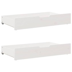 Cadre de lit enfants avec tiroirs sans matelas 90x200 cm bois 