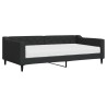 Lit de jour avec matelas noir 100x200 cm tissu 