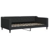 Lit de jour avec matelas noir 100x200 cm tissu 