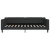 Lit de jour avec matelas noir 100x200 cm tissu 
