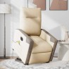 Fauteuil inclinable de massage électrique Crème Tissu 