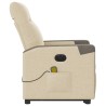 Fauteuil inclinable de massage électrique Crème Tissu 