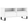 Meuble TV blanc 100x34,5x44,5 cm bois d'ingénierie 