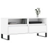 Meuble TV blanc 100x34,5x44,5 cm bois d'ingénierie 