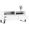 Meuble TV blanc 100x34,5x44,5 cm bois d'ingénierie 