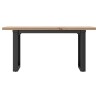 Table basse cadre en O 100x50x45,5 cm bois de pin massif acier 