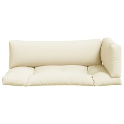 Coussins de palette lot de 3 crème tissu 