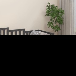 Cadre de lit sans matelas gris 100x200 cm bois massif de pin 