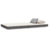 Cadre de lit sans matelas gris 100x200 cm bois massif de pin 