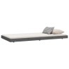 Cadre de lit sans matelas gris 100x200 cm bois massif de pin 