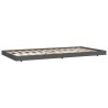 Cadre de lit sans matelas gris 100x200 cm bois massif de pin 