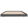 Cadre de lit sans matelas gris 100x200 cm bois massif de pin 