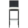 Ensemble de bar de jardin avec coussins 3 pcs Noir 