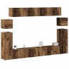 Ensemble de meuble TV mural 8 pcs vieux bois bois d'ingénierie 
