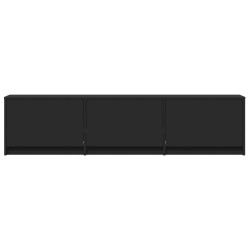 Meuble TV avec LED noir 165x34x40 cm bois d'ingénierie 