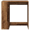 Table de bar avec étagères vieux bois bois d'ingénierie 