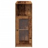 Table de bar avec étagères vieux bois bois d'ingénierie 