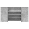 Bureau de réception gris béton 200x50x103,5cm bois d'ingénierie 