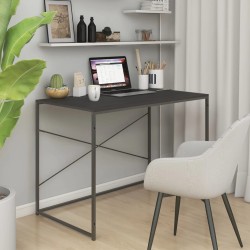 Bureau d'ordinateur Noir 110x60x70 cm Bois d'ingénierie 