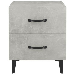 Tables de chevet 2 pcs Gris béton 40x35x47,5 cm 