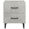 Tables de chevet 2 pcs Gris béton 40x35x47,5 cm 