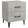 Tables de chevet 2 pcs Gris béton 40x35x47,5 cm 