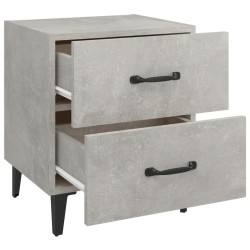 Tables de chevet 2 pcs Gris béton 40x35x47,5 cm 