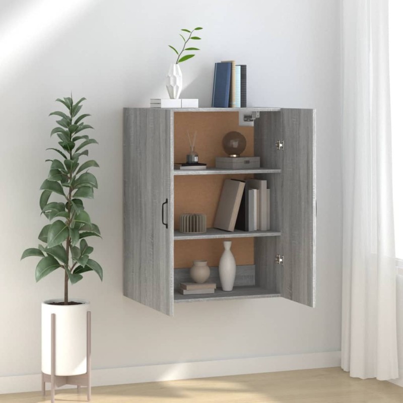 Armoire suspendue Sonoma gris 69,5x34x90 cm Bois d'ingénierie 