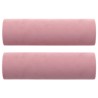 Canapé 3 places avec oreillers décoratifs rose 180 cm velours 