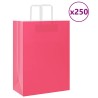 Sacs en papier 250 pcs avec poignées rose 32x17x44 cm 