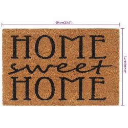 Tapis de porte naturel 40x60 cm fibre de coco touffeté 