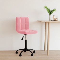 Chaise pivotante de bureau Rose Velours 