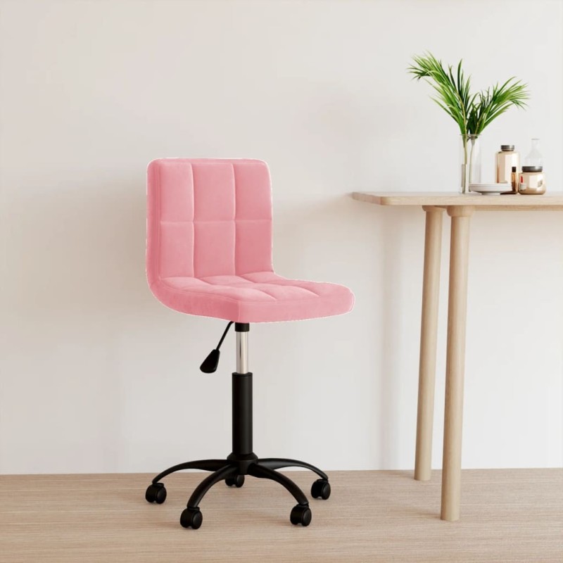 Chaise pivotante de bureau Rose Velours Chaise pivotante de bureau Rose Velours