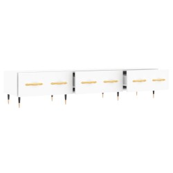 Meuble TV blanc 150x36x30 cm bois d'ingénierie 