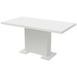 Table à manger extensible blanc brillant 