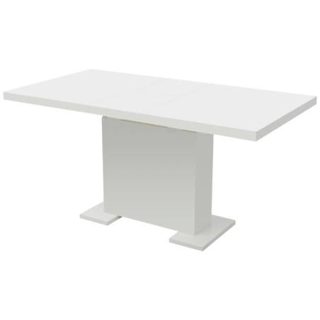 Table à manger extensible blanc brillant 