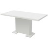 Table à manger extensible blanc brillant 