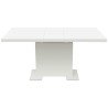Table à manger extensible blanc brillant 