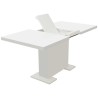 Table à manger extensible blanc brillant 