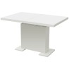 Table à manger extensible blanc brillant 