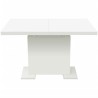 Table à manger extensible blanc brillant 