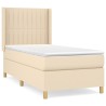 Sommier à lattes de lit avec matelas Crème 80x200 cm Tissu 