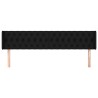 Tête de lit avec oreilles Noir 183x16x78/88 cm Tissu 