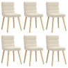 Chaises à manger lot de 6 Lin 