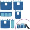 Lit superposé sans matelas avec toboggan et rideaux 80x200 cm 