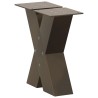 Pieds de table basse en forme de X, 2 pièces, acier naturel, 40 x (30-31) cm 
