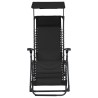 Chaise pliable de terrasse Textilène Noir 