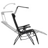 Chaise pliable de terrasse Textilène Noir 